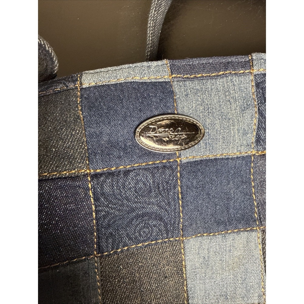 Donna Sharp Denim Patchwork Handbag Shoulder Purse - image 4